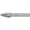 Pferd Carbide Bur - Tree pointed end, OMNI cut - 3/8" x 3/4" x 1/4" Shank - SG-3 28015 - alternate 1